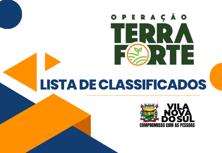 LISTA DE CLASSIFICADOS - OPERAÇÃO TERRA FORTE