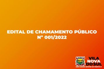 Edital de Chamamento Público nº 001/2022