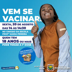 Vacinação | 1ª dose - 20 de Agosto